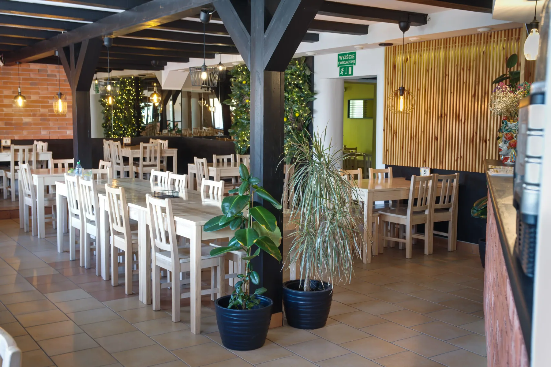 Dining room at the Dolce Vita restaurant in Nisko